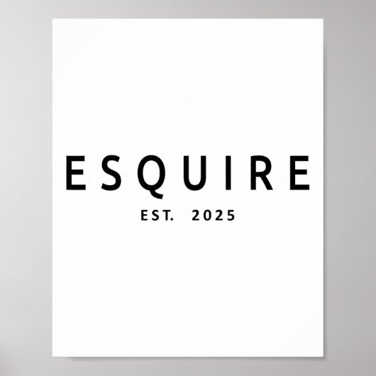 Esquire Est. 2025 Poster (Vorne)