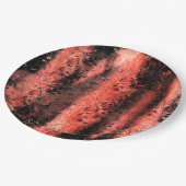 Esquisita textura coral avermelhado amassado pappteller (Schrägansicht)