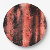 Esquisita textura coral avermelhado amassado pappteller (Vorderseite)