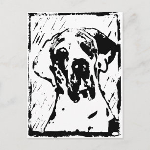Esra Harlekin Deutsche Dogge Postkarte