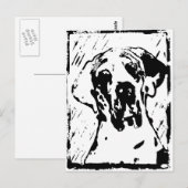 Esra Harlekin Great Dane Postkarte (Vorne/Hinten)