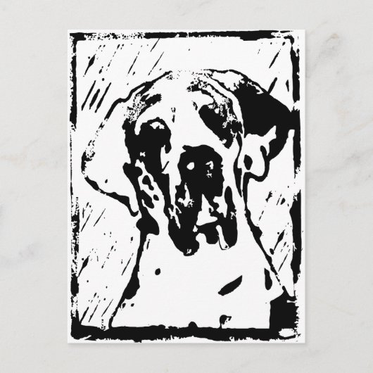 Esra Harlekin Great Dane Postkarte (Vorderseite)