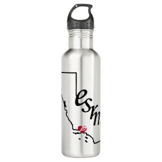 esrm california heart water bottle edelstahlflasche