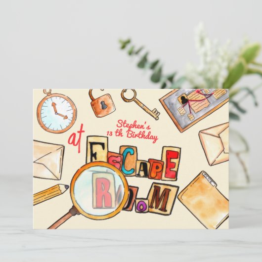 Esroom-Geburtstag Einladung (Stehend Vorderseite)