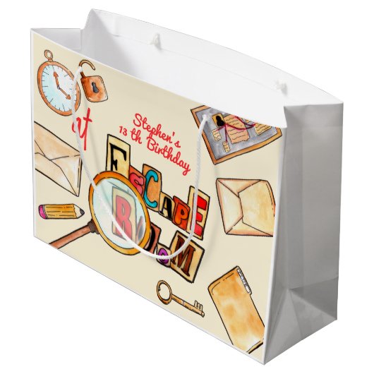 Esroom-Geburtstag Große Geschenktüte (Rückseite Schrägansicht)