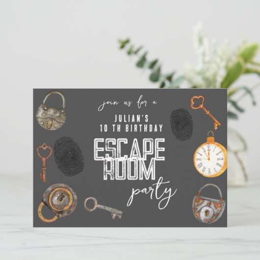 Esroom Geburtstagsparty Einladung (Stehend Vorderseite)