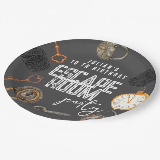 Esroom Geburtstagsparty Pappteller (Schrägansicht)