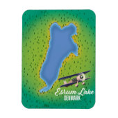Esrum Lake Denmark Reisekarte Magnet (Vertikal)