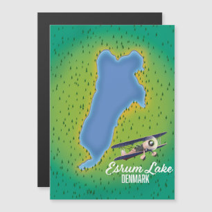Esrum Lake Denmark Reisekarte Magnetkarte