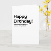 Ess Cake Funny Geburtstagskarte Karte (Gelbe Blume)