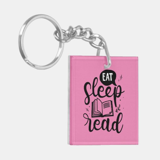 Ess Read Sleep Book Lover Schlüsselanhänger (Vorderseite links)