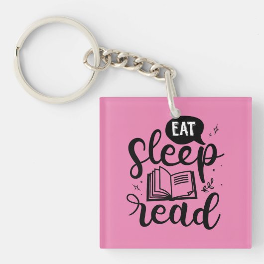 Ess Read Sleep Book Lover Schlüsselanhänger (Vorderseite)