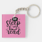 Ess Read Sleep Book Lover Schlüsselanhänger (Rückseite)