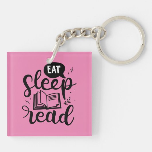 Ess Read Sleep Book Lover Schlüsselanhänger (Rückseite)