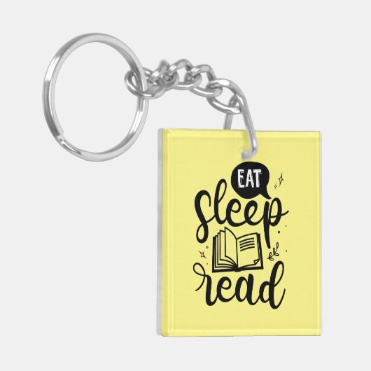 Ess Read Sleep Book Lover Schlüsselanhänger (Vorderseite links)