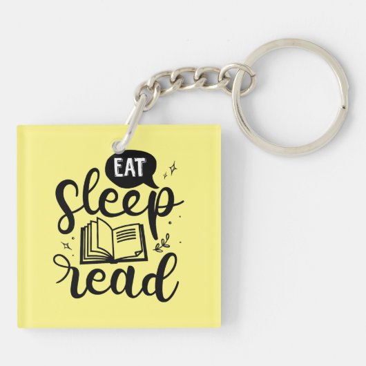 Ess Read Sleep Book Lover Schlüsselanhänger (Rückseite)