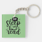 Ess Read Sleep Book Lover Schlüsselanhänger (Rückseite)