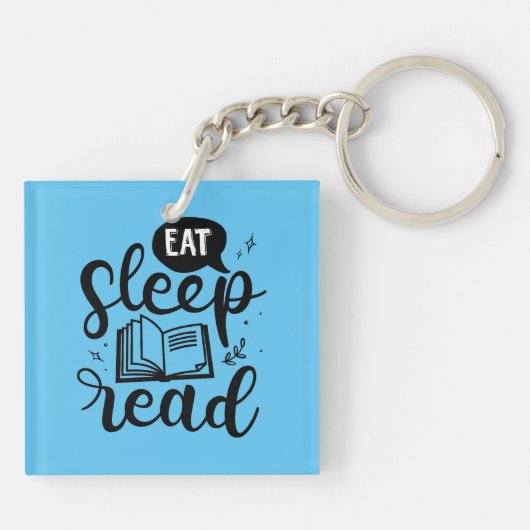Ess Read Sleep Book Lover Schlüsselanhänger (Rückseite)