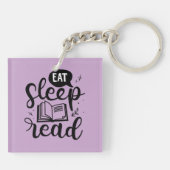Ess Read Sleep Book Lover Schlüsselanhänger (Rückseite)