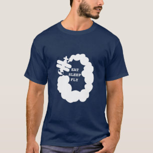 Ess Schlaf fliegt ins Shirt  Geschenkidee für Flu
