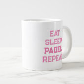 Ess Schlaf Padel wiederholen Padel Spieler für sie Jumbo-Tasse (Vorderseite Rechts)