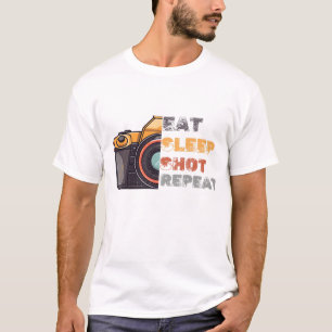 Ess Schlaf Schuss wiederholen Vintag T-Shirt