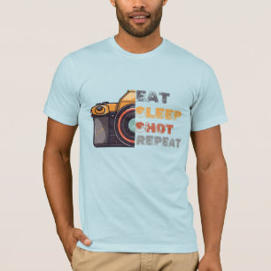 Ess Schlaf Schuss wiederholen Vintag T-Shirt