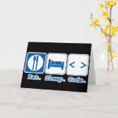 Ess-Schlafcode (HTML) Karte (Gelbe Blume)