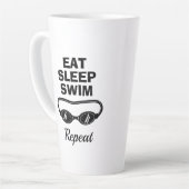 Ess Schlafschwimmen wiederholen große latte Kaffee Milchtasse (Linke Ecke)