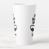 Ess Schlafschwimmen wiederholen große latte Kaffee Milchtasse (Vorderseite)