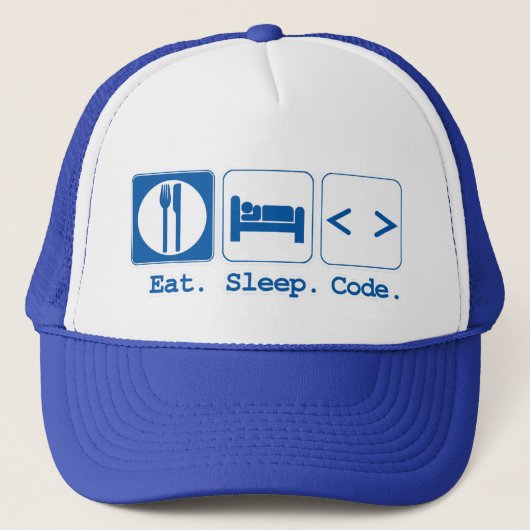 Ess Sleep Code (HTML) Truckerkappe (Vorderseite)