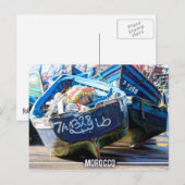 Essaouira - Arabische Boote, Marokko Postkarte (Vorne/Hinten)