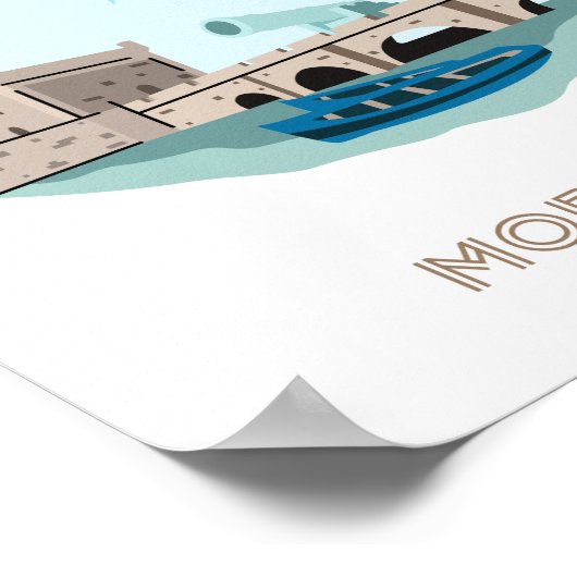 Essaouira City travel poster - morocco post (Ecke)