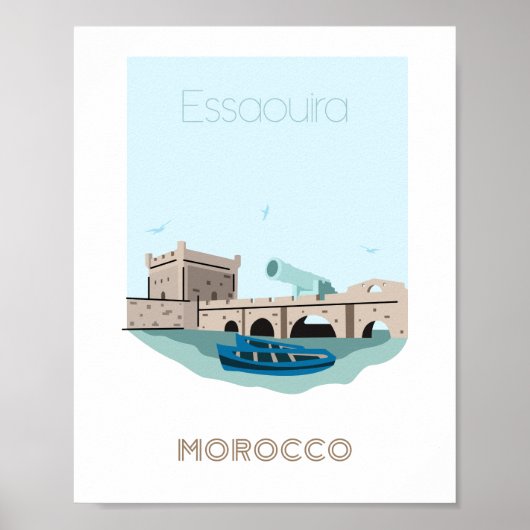 Essaouira City travel poster - morocco post (Vorne)