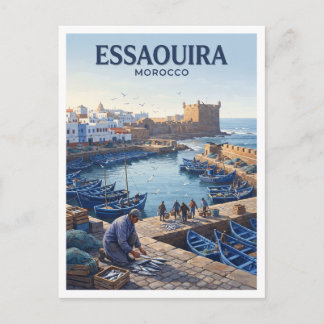 Essaouira Fischereihafen Marokko Reise Geschenk Postkarte