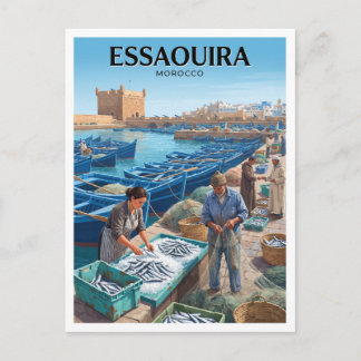 Essaouira Fischmarktkai Marokko Reiseandenken Postkarte