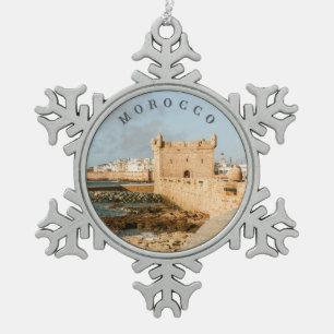 Essaouira Marokko Küstenfestung Reise Schneeflocken Zinn-Ornament