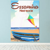 Essaouira Marokko Vintage Reiseplakat Leinwanddruck (Insitu (Holzboden))