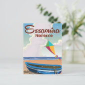 Essaouira Marokko Vintage Reiseplakat Postkarte (Stehend Vorderseite)