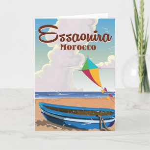 Essaouira Marokko Vintage Reiseposter Druck Feiertagskarte