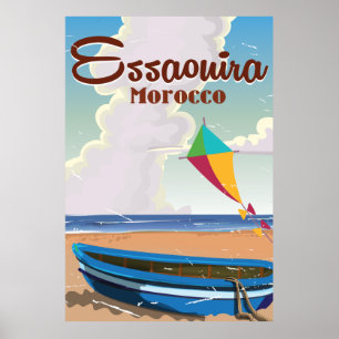 Essaouira Marokko Vintage Reiseposter Druck Poster