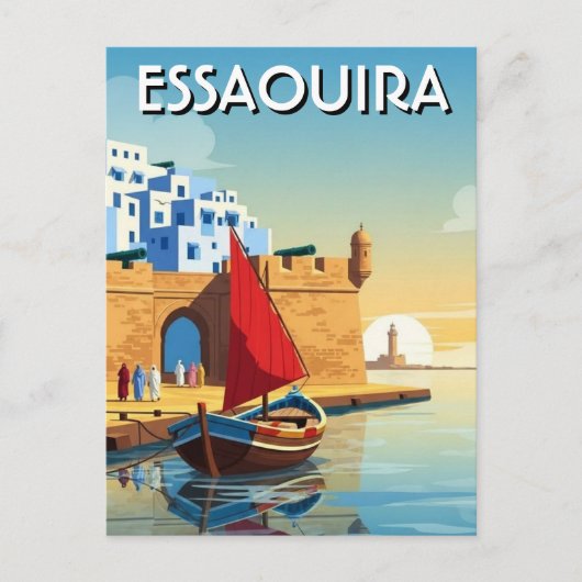 Essaouira Morocco Travel Postkarte (Vorderseite)