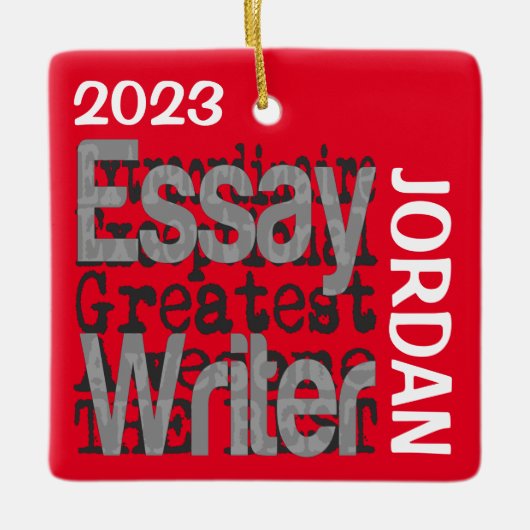 Essay Writer Extraordinaire CUSTOM Keramikornament (Vorderseite)