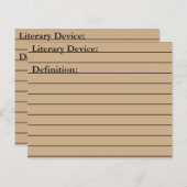 Essay Writing & Literature Flashcard Academic (Vorne/Hinten)