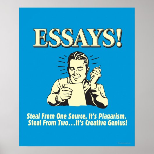 Essays: Stehlen 1 Plagiarismus 2 Genie Poster (Vorne)