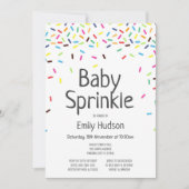 Essbare Baby Sprinkle Ice Einladung (Vorderseite)