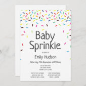 Essbare Baby Sprinkle Ice Einladung (Vorne/Hinten)