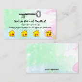 Essbare Bed and Breakfast Inn Treuekarte (Vorne/Hinten)