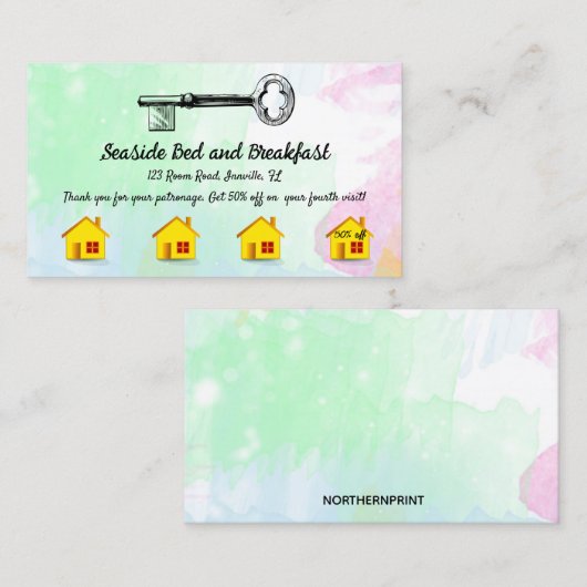 Essbare Bed and Breakfast Inn Treuekarte (Vorne/Hinten)