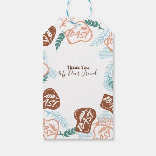 Essbare Brot-Toastquote Geschenkanhänger (Rückseite)